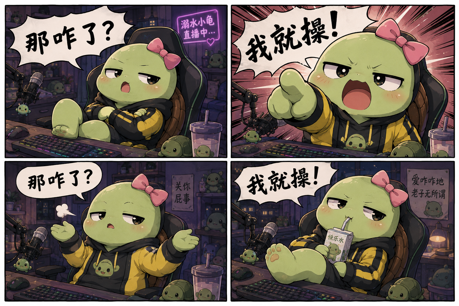 溺水小龟直播间那咋了我就操四格漫画
